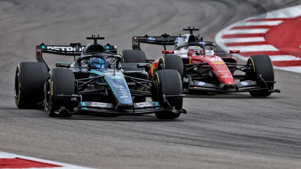 Charles Leclerc worked his way through to second towards the end, but couldn't work his way to P1