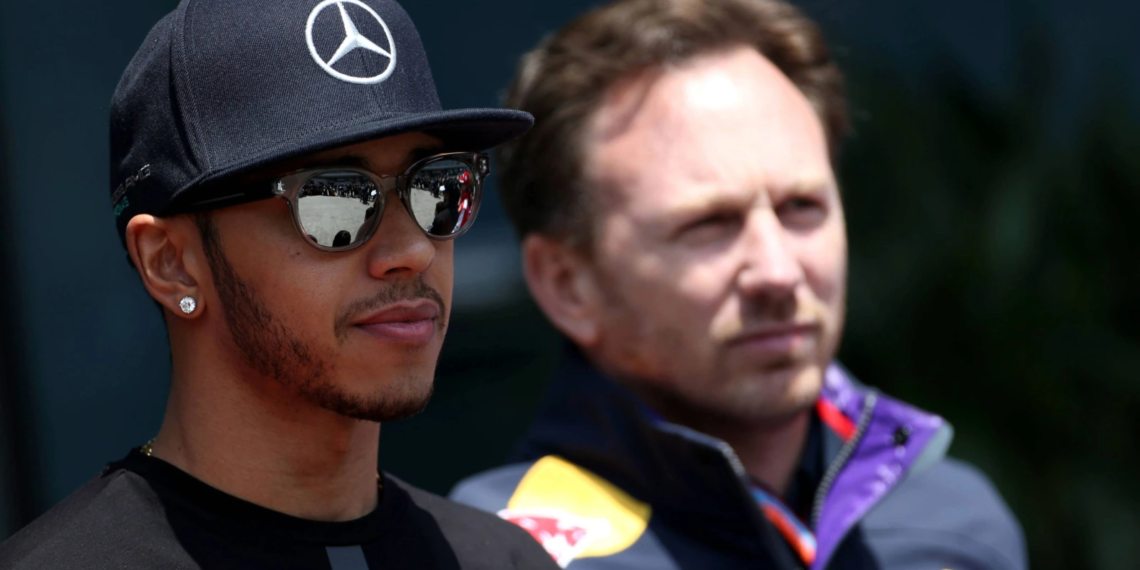 Lewis Hamilton (GBR), Mercedes AMG F1 Team and Christian Horner (GBR), Red Bull Racing, Sporting Director 11.04.2015. Formula 1 World Championship, Rd 3, Chinese Grand Prix, Shanghai, China, Qualifying Day.