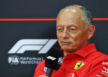 Frederic Vasseur (FRA) Scuderia Ferrari Team Principal in the FIA Press Conference. 02.10.2026. Formula 1 World Championship, Rd 16, Bahrain Grand Prix, Sepang, Malaysia, Practice Day.