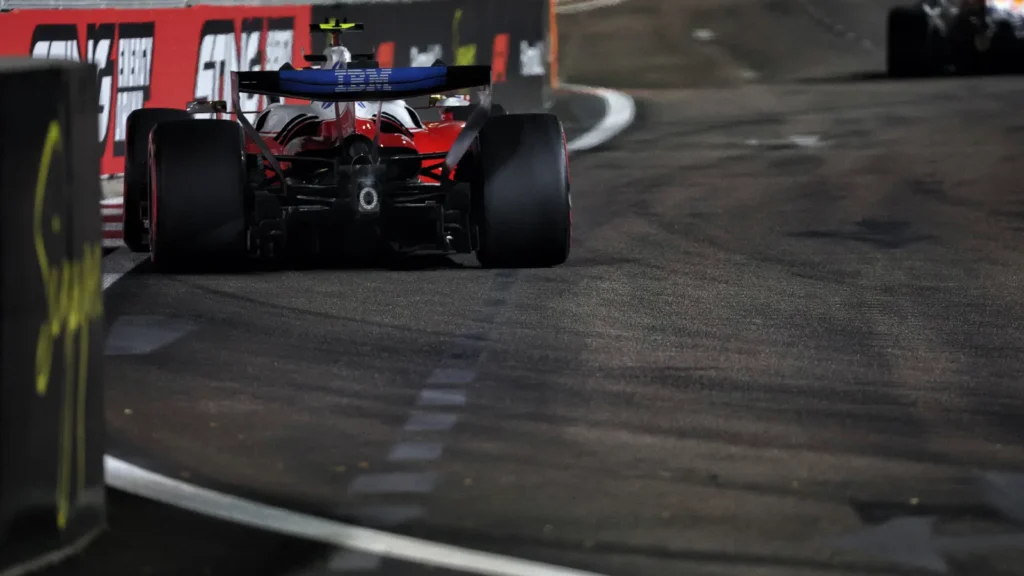 The Ferrari was struggling with tyre wear at Singapore