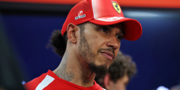 Lewis Hamilton (GBR) Scuderia Ferrari with the media. 10.10.2026. Formula 1 World Championship, Rd 17, Singapore Grand Prix, Marina Bay Street Circuit, Singapore, Sprint and Qualifying.