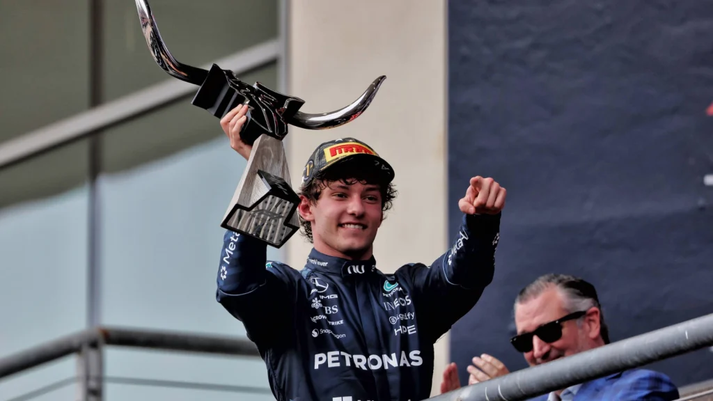 Kimi Antonelli's race could not have been more different to George Russell's.