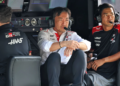 (L to R): Ayao Komatsu (JPN) Haas F1 Team Principal and Ryo Hirakawa (JPN) Haas F1 Team Reserve Driver on the pit gantry. 02.10.2026. Formula 1 World Championship, Rd 16, Bahrain Grand Prix, Sepang, Malaysia, Practice Day.