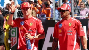 Ferrari shows off special race suits for the F1 US GP