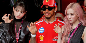 Lewis Hamilton is a celebrity in his own right - so being photographed with others is no difficulty!