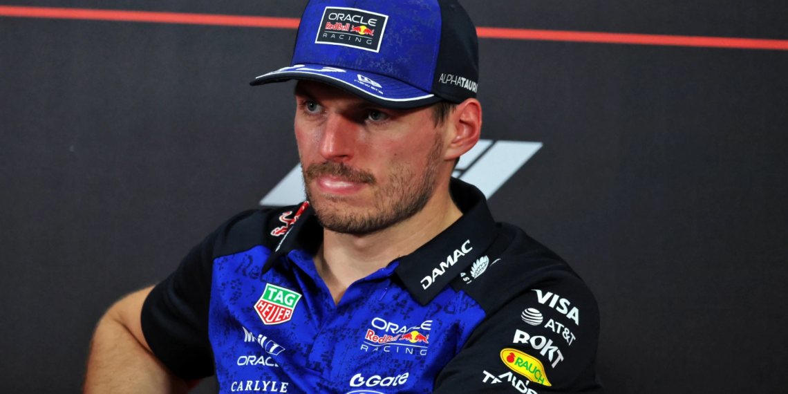 Max Verstappen (NLD) Red Bull Racing in the post qualifying FIA Press Conference. 10.10.2026. Formula 1 World Championship, Rd 17, Singapore Grand Prix, Marina Bay Street Circuit, Singapore, Sprint and Qualifying.