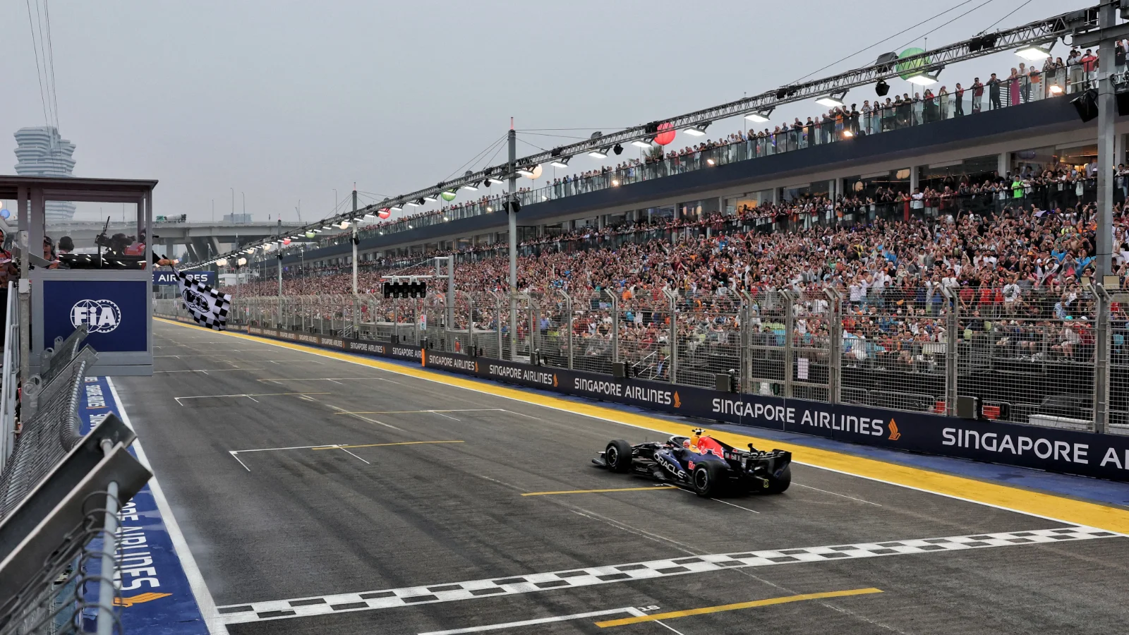 Max Verstappen wins Singapore Sprint amid George Russell and McLaren crash chaos