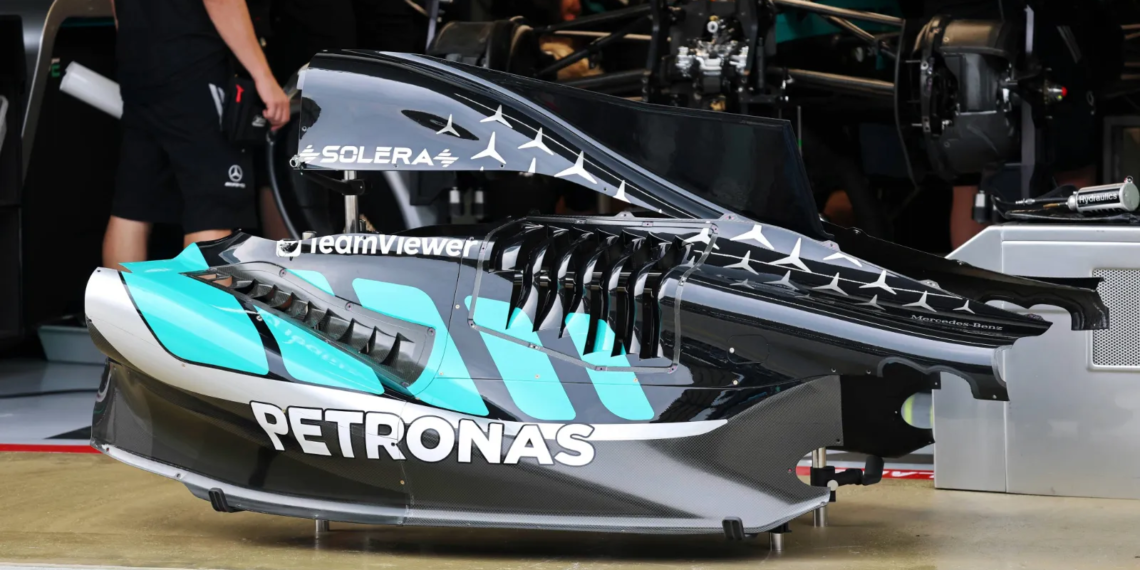 Mercedes has brought a radically revised W17 at Sepang