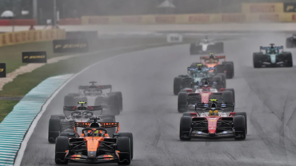 Cars began to slow halfway around the formation lap as the glitch hit, including Hamilton