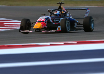 AUSTIN, TEXAS - OCTOBER 22: Alisha Palmowski of Great Britain and Campos Racing (21) on track during qualifying ahead of F1 Academy Round 5 at Circuit of The Americas on October 22, 2026 in Austin, Texas.