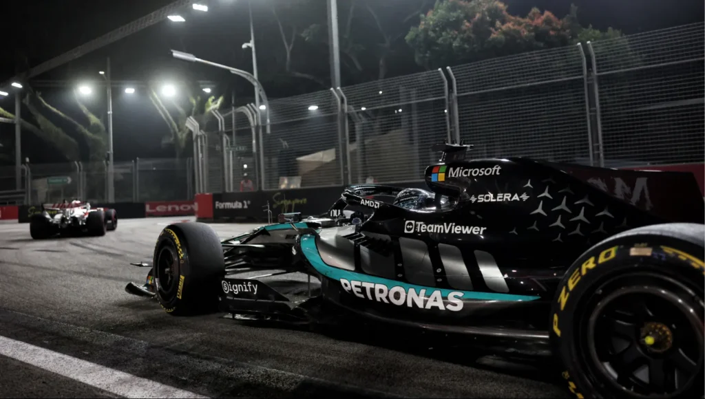 Russell was on a recovery drive after an engine penalty at Singapore