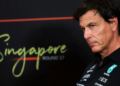Toto Wolff (GER) Mercedes AMG Formula One Team Shareholder and Executive Director in the FIA Press Conference. 09.10.2026. Formula 1 World Championship, Rd 17, Singapore Grand Prix, Marina Bay Street Circuit, Singapore, Practice and Sprint Qualifying.