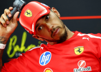 Lewis Hamilton (GBR) Scuderia Ferrari in the FIA Press Conference. 03.10.2026. Formula 1 World Championship, Rd 16, Bahrain Grand Prix, Sepang, Malaysia, Qualifying Day.