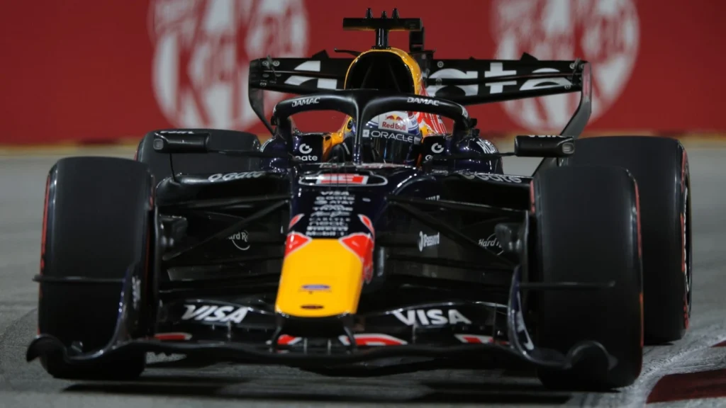Max Verstappen took pole position for the Singapore GP
