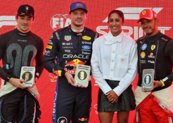 The podium sitters reacted differently to the Singapore GP Sprint