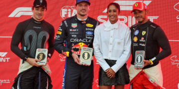 The podium sitters reacted differently to the Singapore GP Sprint